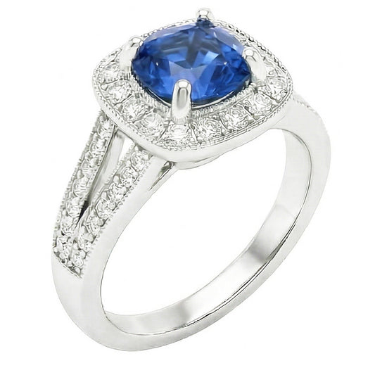 vero round diamante 3.60carati anello vista frontale