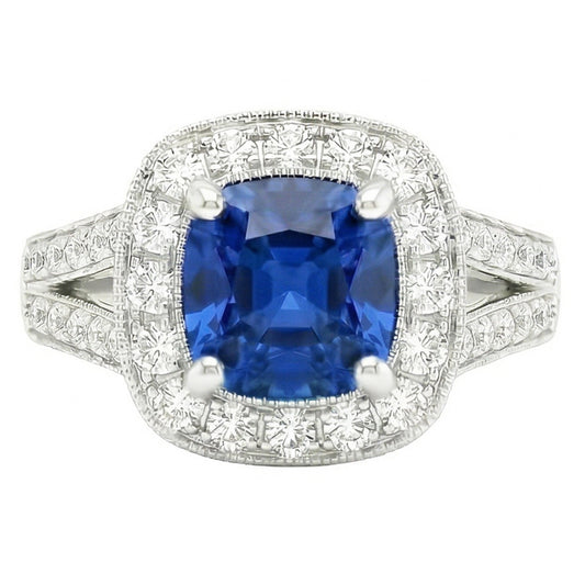 vero round diamante 3.60carati anello angolo laterale