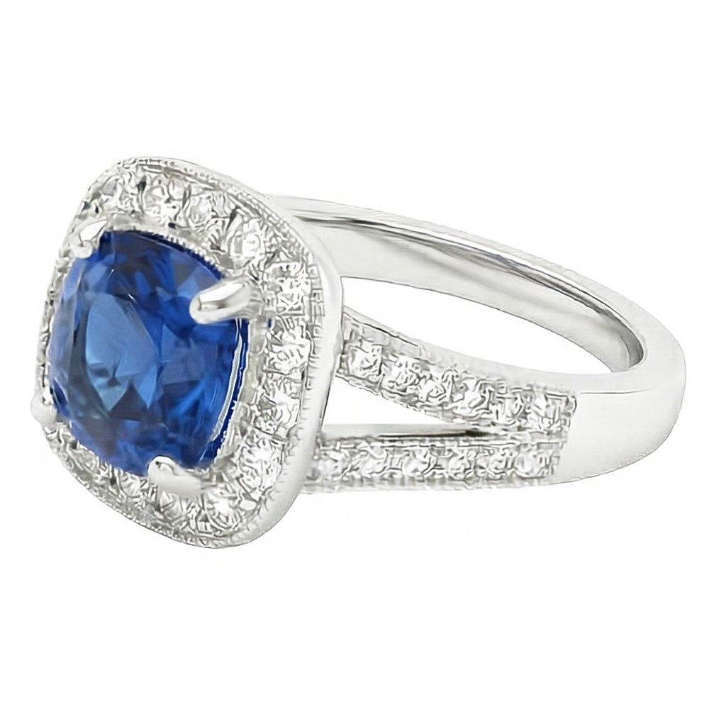 vero round diamante 3.60carati anello vista dall'alto