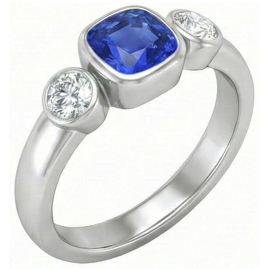 vero round diamante 1.50carati anello vista frontale