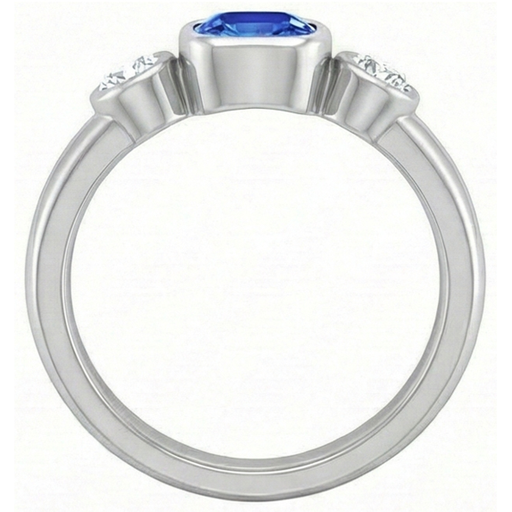 vero round diamante 1.50carati anello vista di profilo
