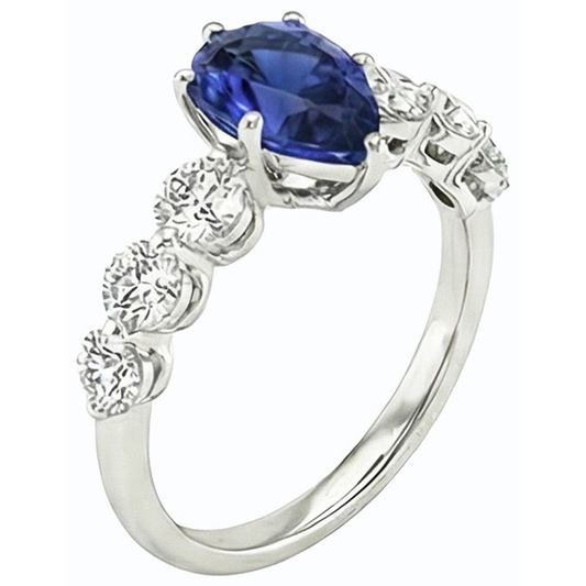 vero round diamante 3carati anello angolo laterale