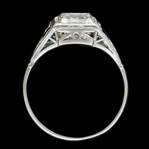 vero asscher diamante 5carati anello dettaglio ravvicinato