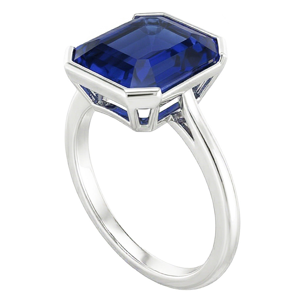 Anello Blu Reale Con Zaffiro
