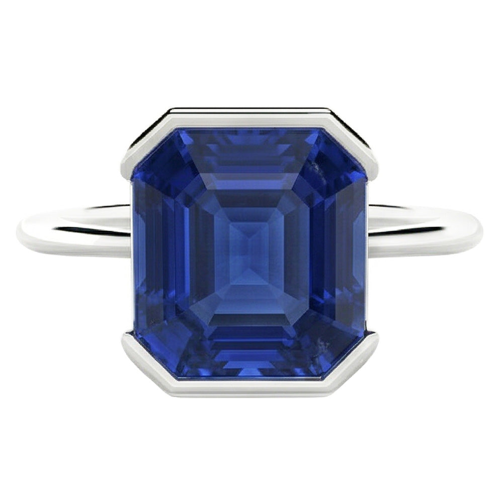Anello Blu Reale Con Zaffiro