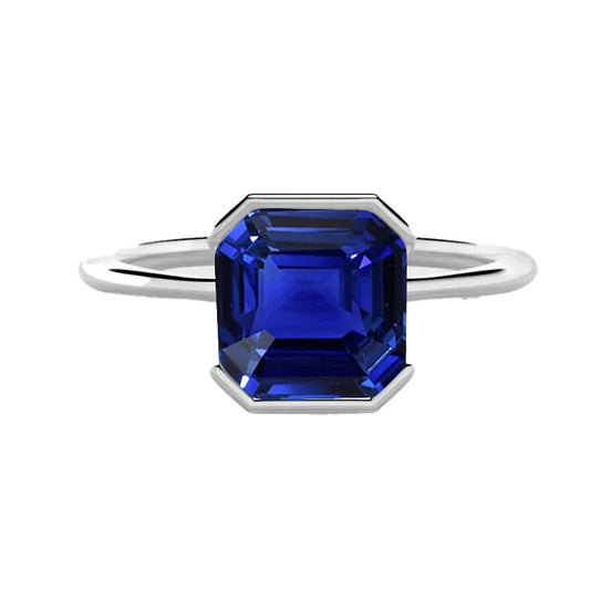 Anello Blu Reale Con Zaffiro
