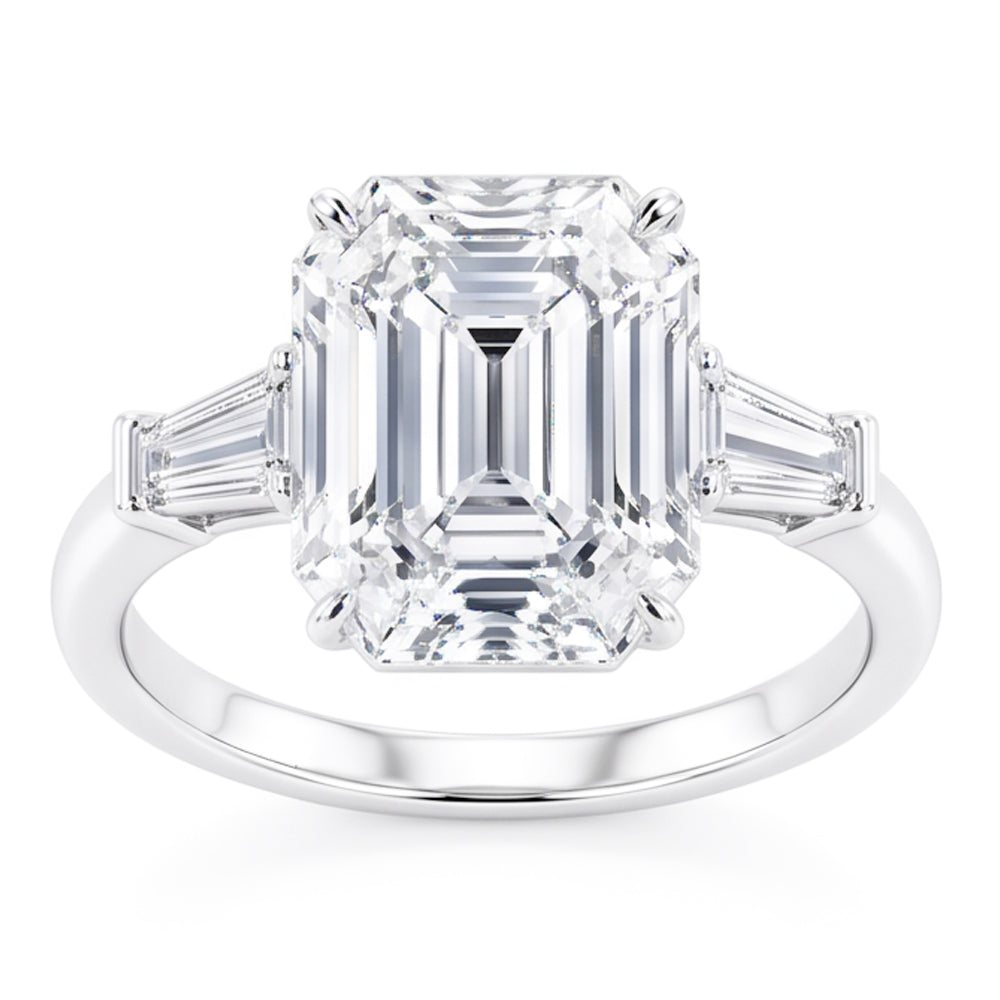 Anello Con Naturale Diamante Smeraldo Da 6 Carati