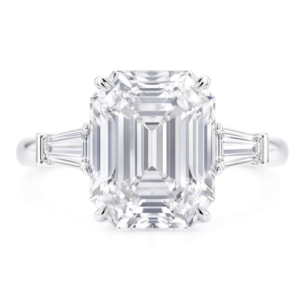 Anello Con Naturale Diamante Smeraldo Da 6 Carati
