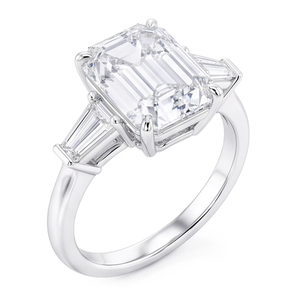 Anello Con Naturale Diamante Smeraldo Da 6 Carati