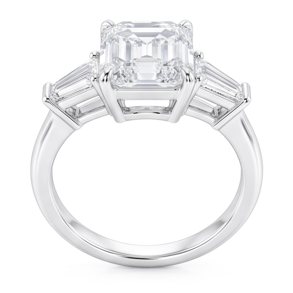 Anello Con Naturale Diamante Smeraldo Da 6 Carati