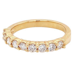 Anello Con Naturale Diamanti Per L'Anniversario Da 1.35 Carati In Oro Giallo 14K