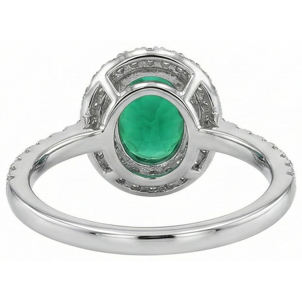 vero round diamante 4.35carati anello vista di profilo