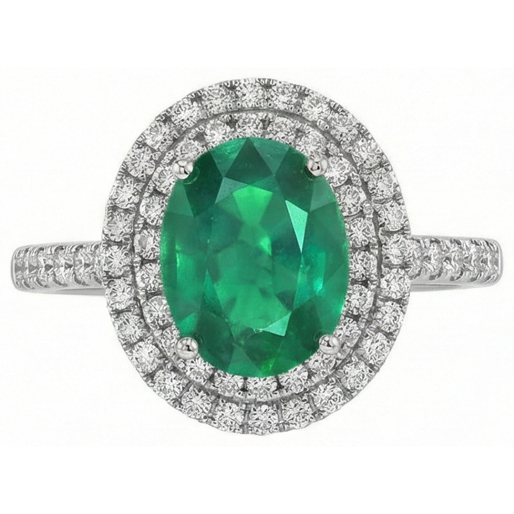 vero round diamante 4.35carati anello vista dall'alto