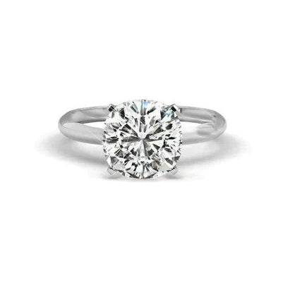 Anello Con Vero Diamante A Cuscino Da 3 Carati