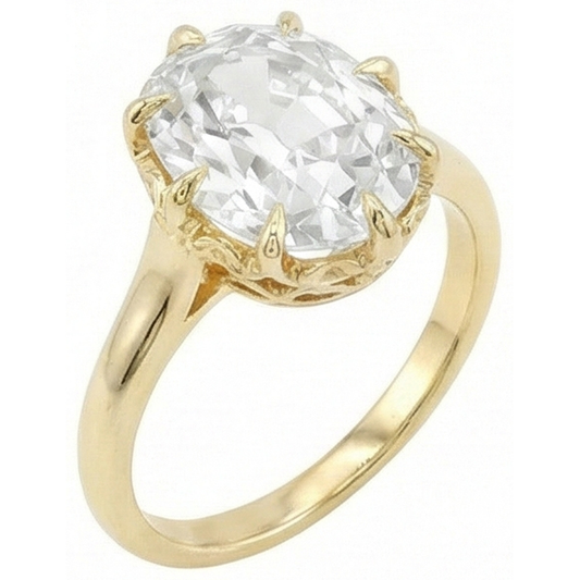Anello Con Vero Diamante Naturale Autentico ( non creato in laboratorio ) Da 9 Carati