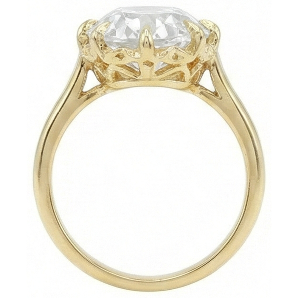 Anello Con Vero Diamante Naturale Autentico ( non creato in laboratorio ) Da 9 Carati
