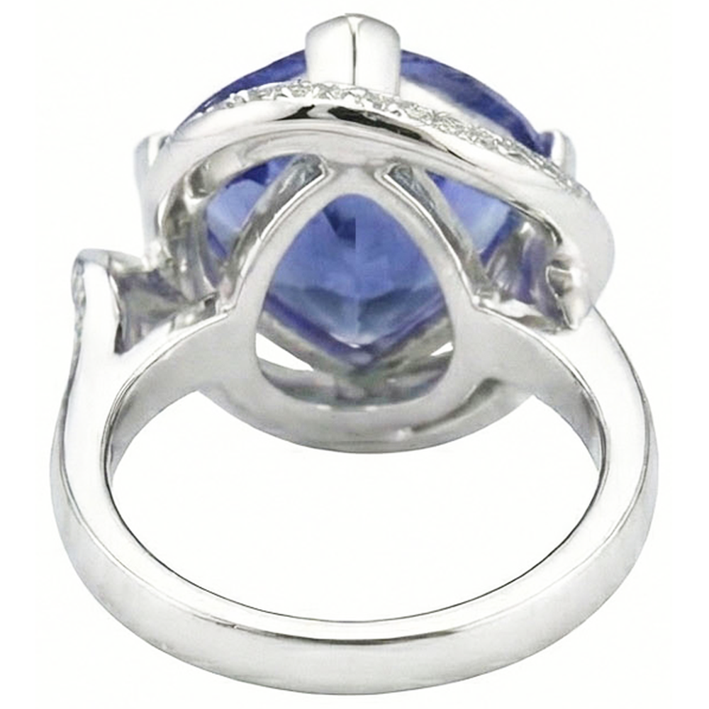 Anello Con Zaffiro Art Déco