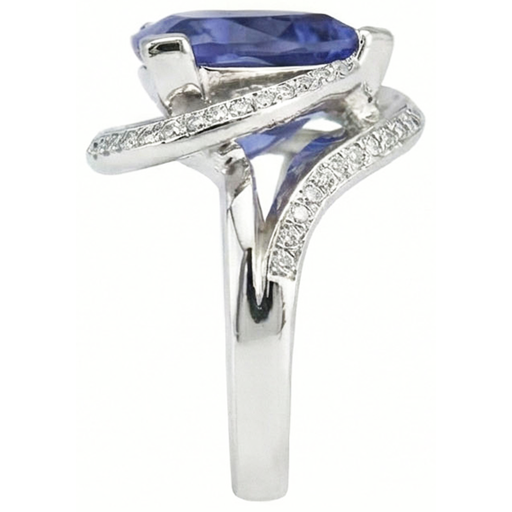 Anello Con Zaffiro Art Déco