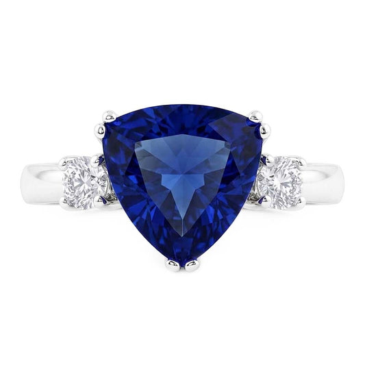 Anello Con Zaffiro Blu Vellutato