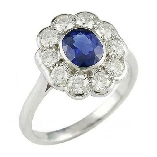 Anello Con Zaffiro Di Tipo Antico Vittoriano
