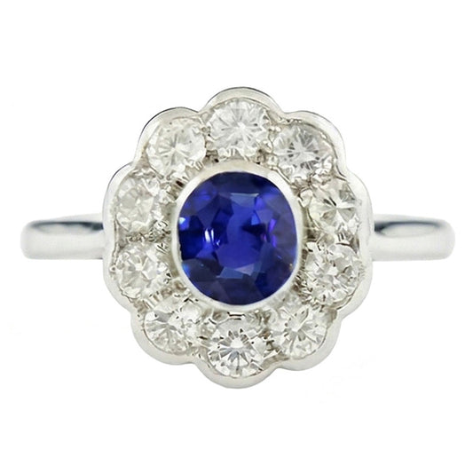 Anello Con Zaffiro Di Tipo Antico Vittoriano