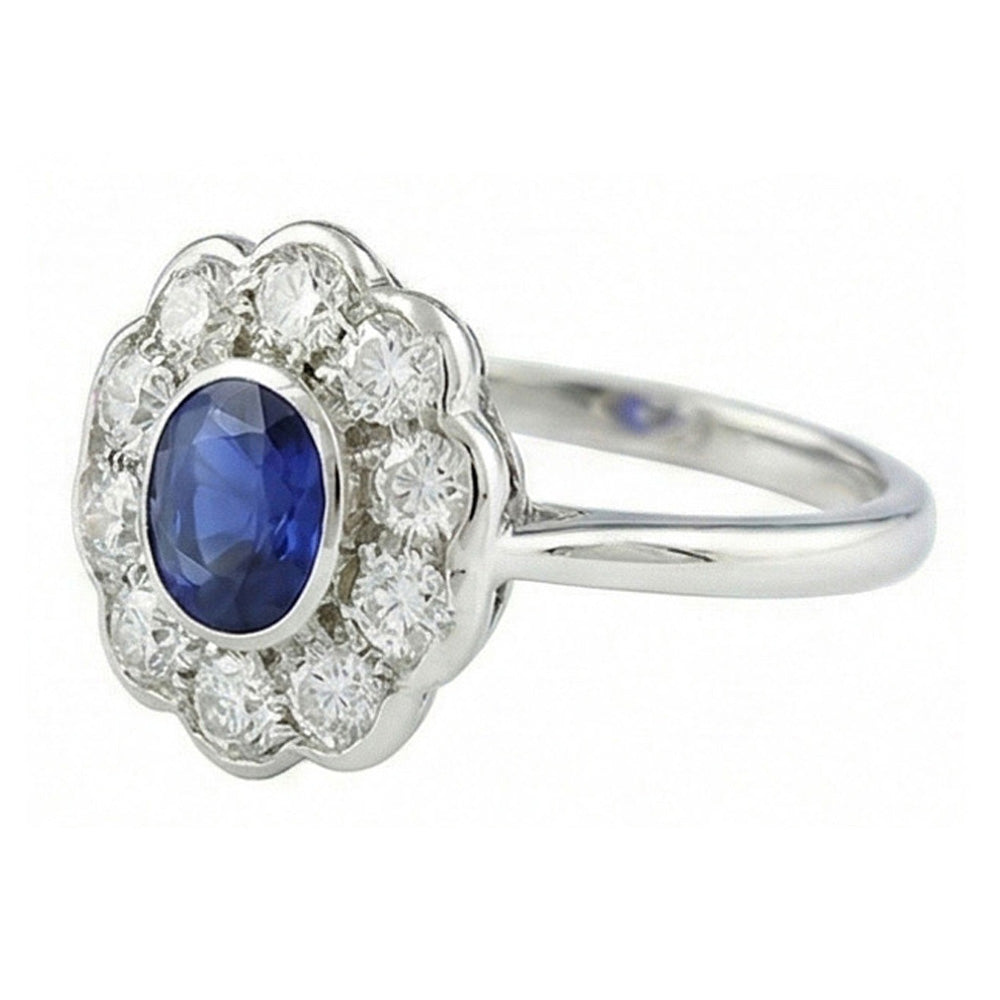 Anello Con Zaffiro Di Tipo Antico Vittoriano