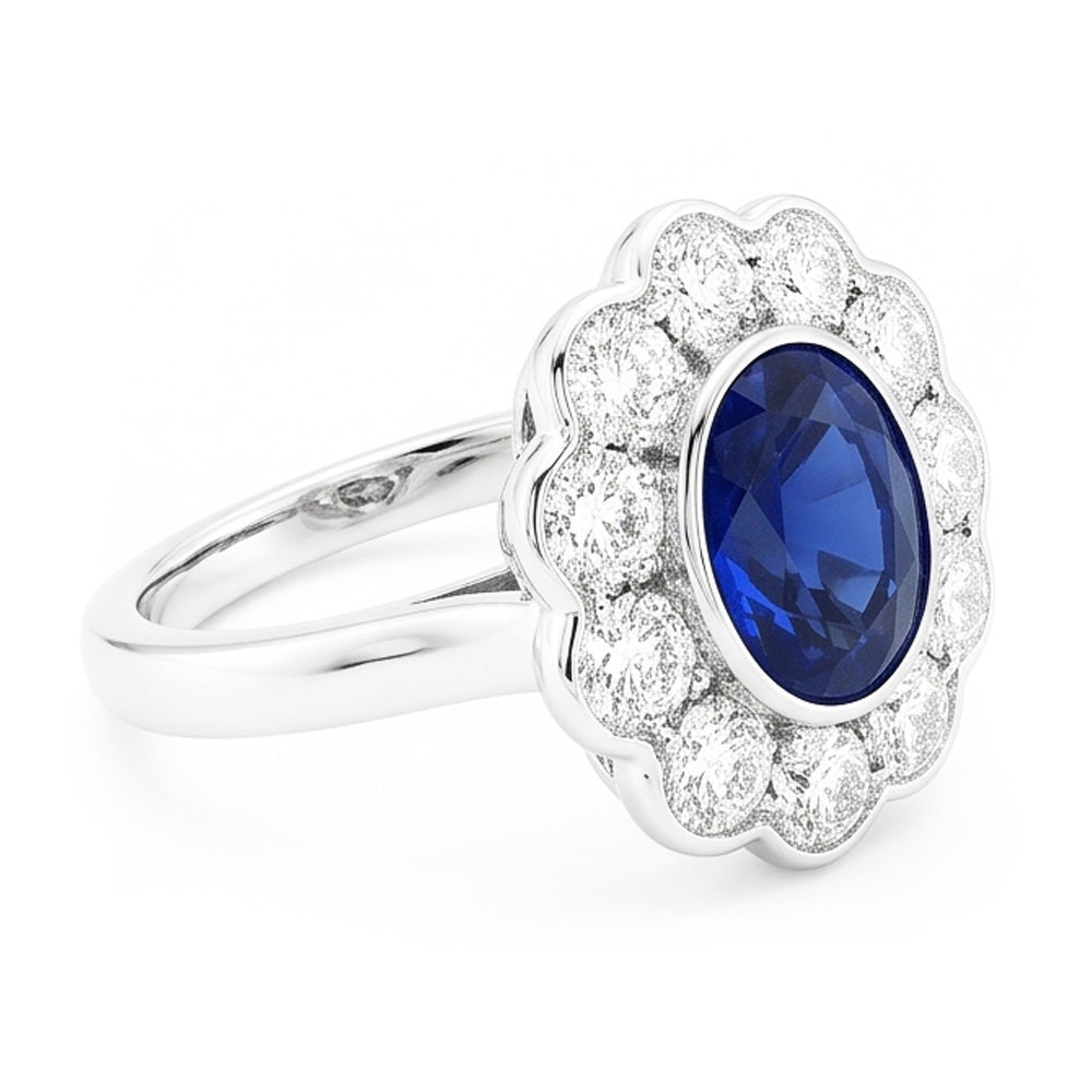Anello Con Zaffiro Di Tipo Antico Vittoriano