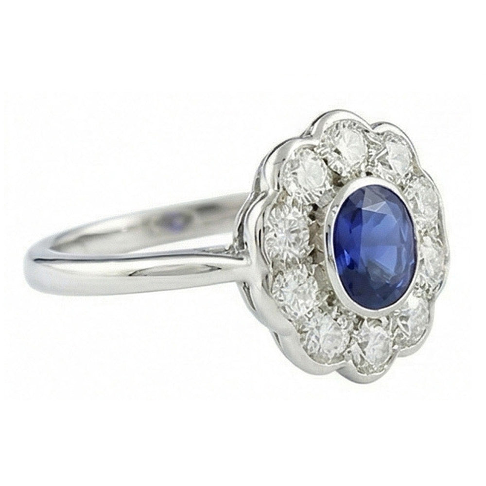 Anello Con Zaffiro Di Tipo Antico Vittoriano