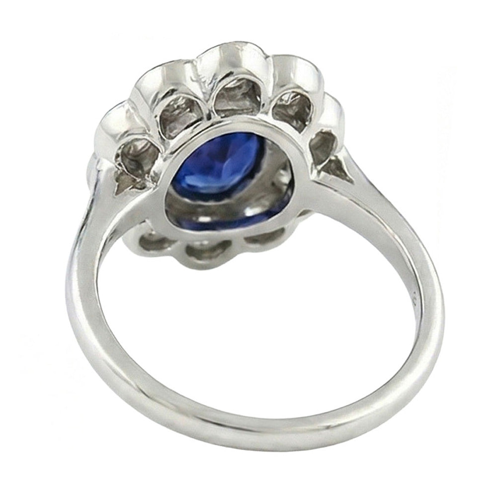Anello Con Zaffiro Di Tipo Antico Vittoriano