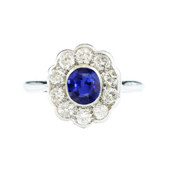 Anello Con Zaffiro Di Tipo Antico Vittoriano