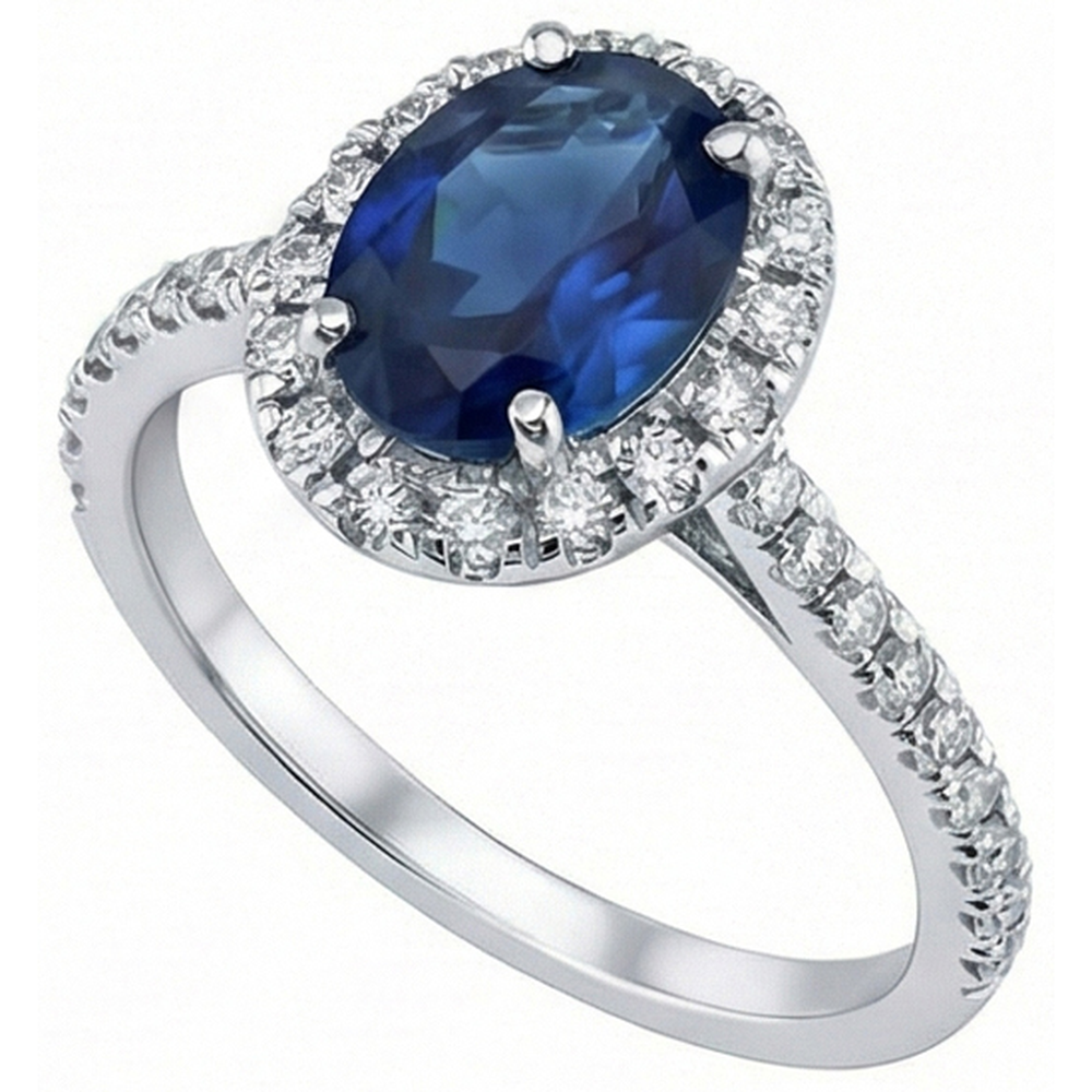 vero round diamante 2.50carati anello vista dall'alto