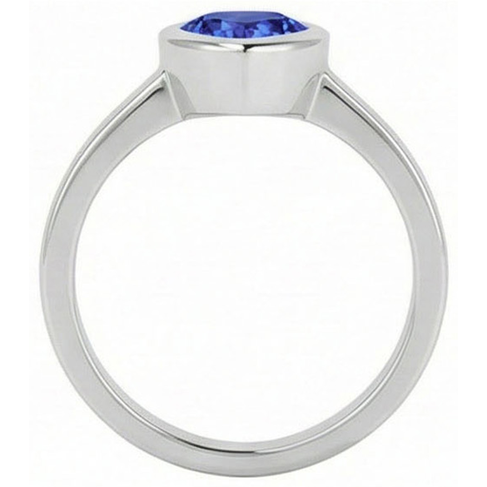 vero diamante 14carati anello vista di profilo