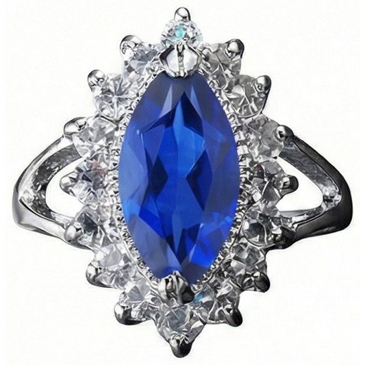 Anello Costoso Con Zaffiro