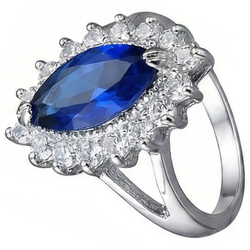 Anello Costoso Con Zaffiro