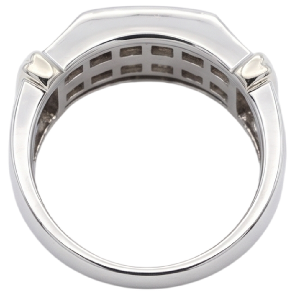 Anello Da Uomo Classico Con Genuino Diamanti Rotondi Da 2.40 Carati In Oro Bianco 14K