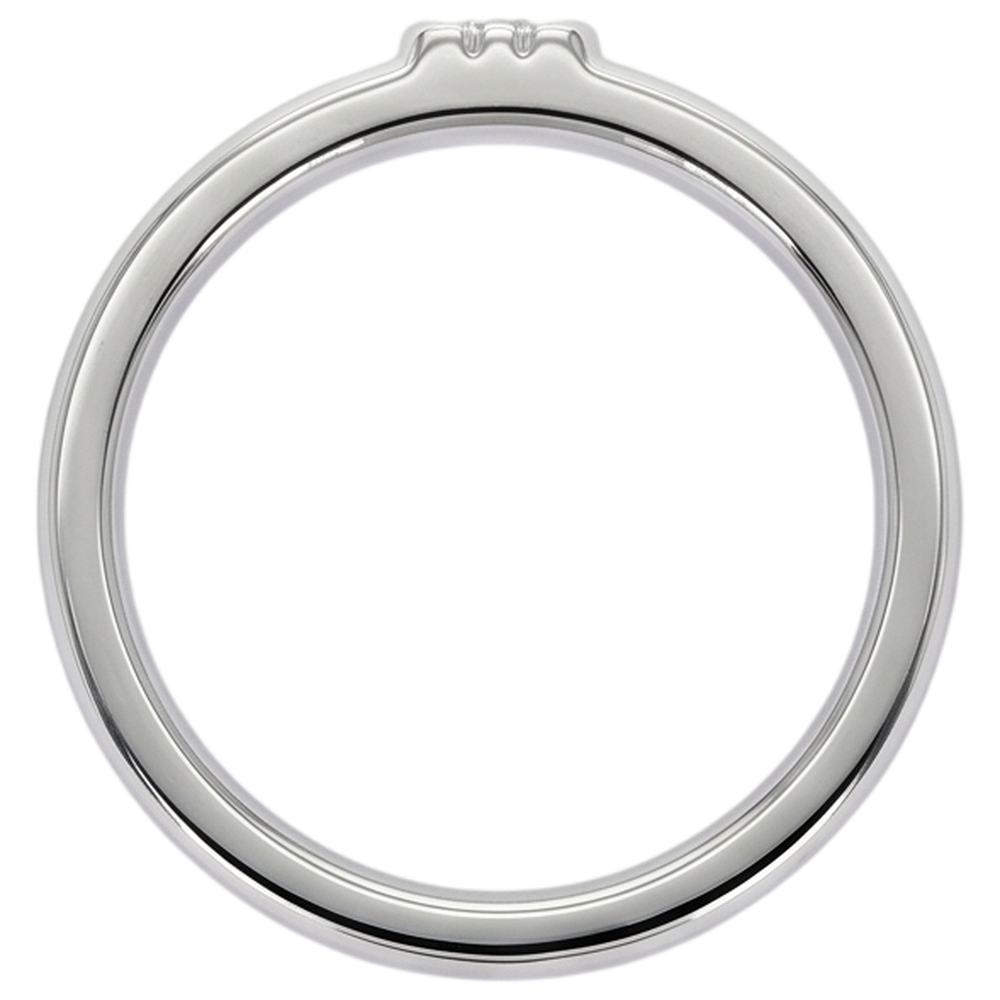 Anello Da Uomo Con Naturale Diamante Rotondo Con Finitura Spazzolata. Oro Bianco 14K 0.50 Carati