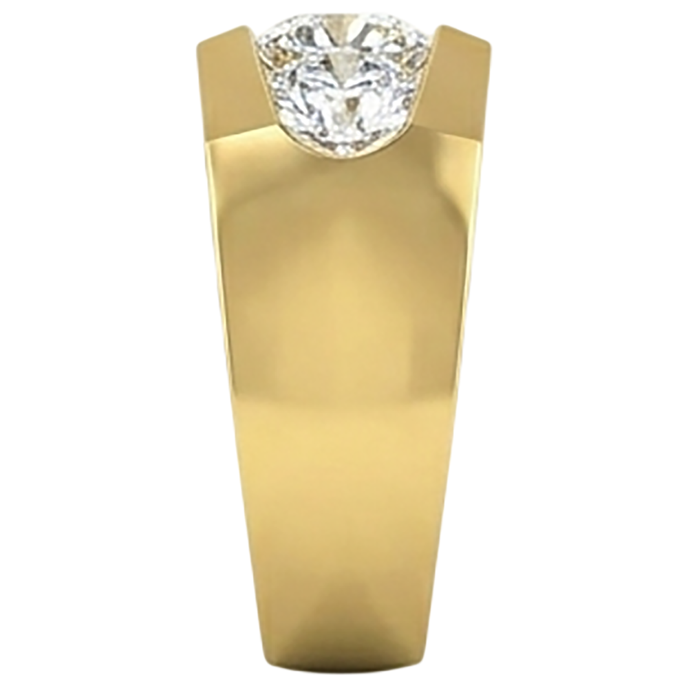 Anello Da Uomo Con Naturale Diamanti 3 Pietre In Oro 2 Carati
