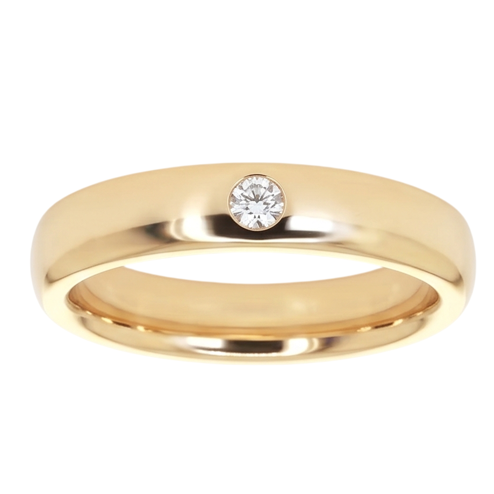 Anello Da Uomo Gypsy Naturale Diamond 0,25 Carati Oro Giallo 14K
