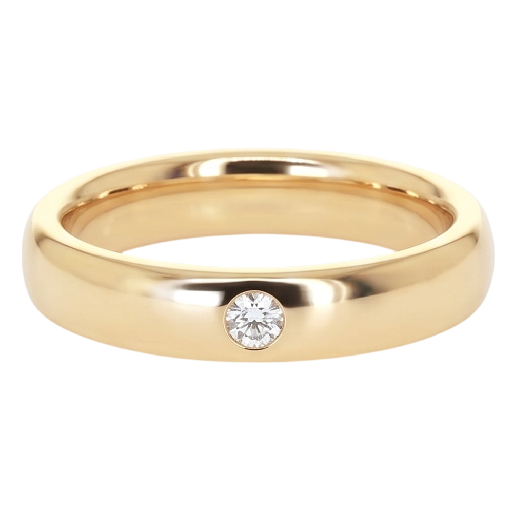 Anello Da Uomo Gypsy Naturale Diamond 0,25 Carati Oro Giallo 14K