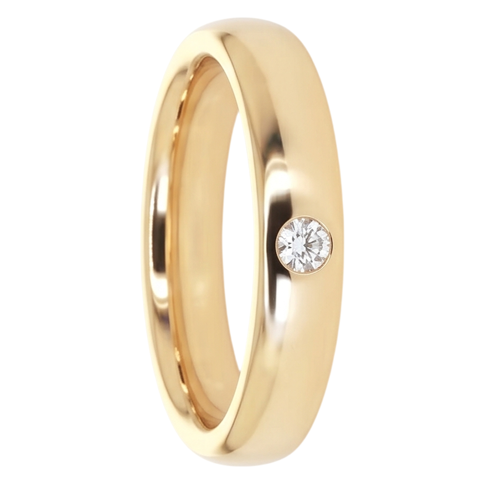 Anello Da Uomo Gypsy Naturale Diamond 0,25 Carati Oro Giallo 14K