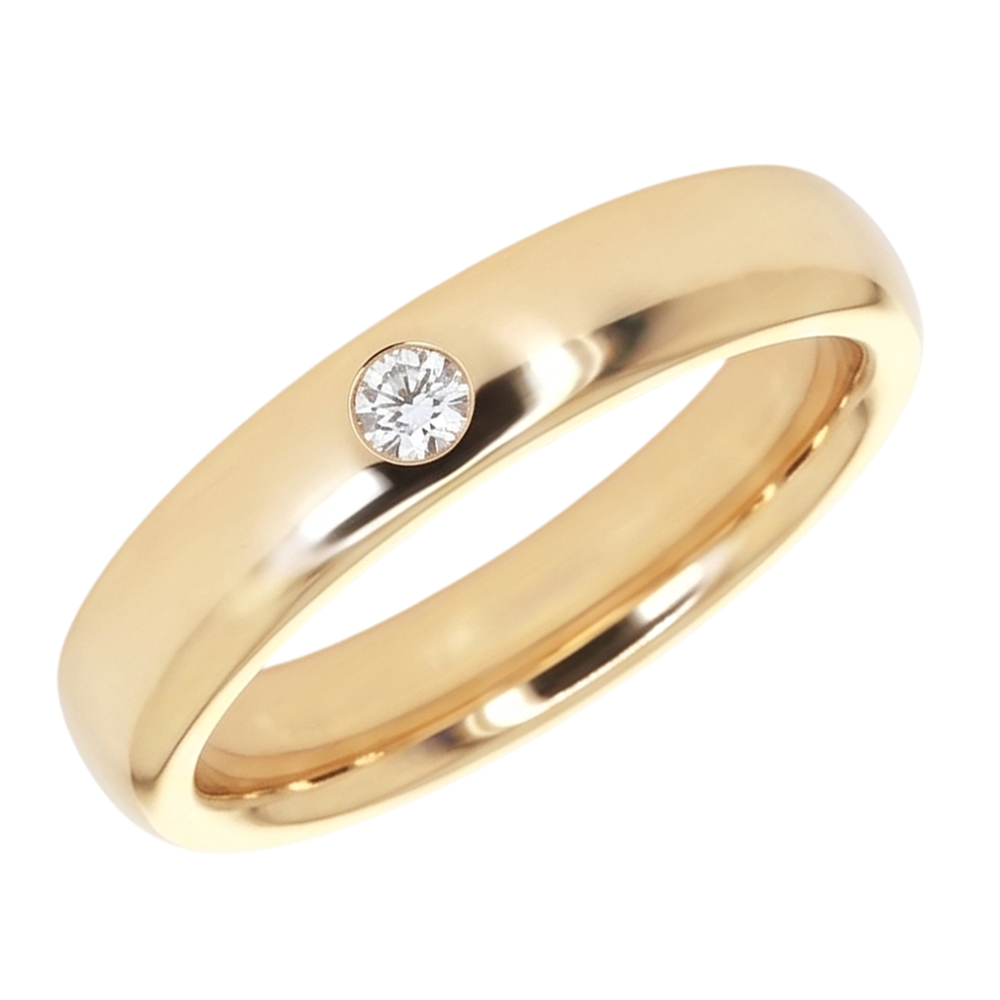 Anello Da Uomo Gypsy Naturale Diamond 0,25 Carati Oro Giallo 14K