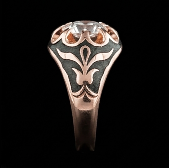 Anello Da Uomo Stile Fiore Solitario Zingara Da 2 Ct Con Vero Diamante Naturale Autentico ( non creato in laboratorio ) Rotondo Vecchio Minatore
