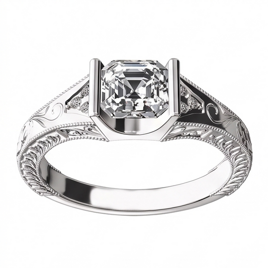 Anello Di Anniversario Di Naturale Diamante Naturale Autentico ( non creato in laboratorio ) Stile Antico Gioielli Personalizzati 2,25 Carati