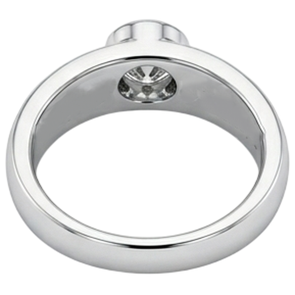 Anello Di Didanzamento Vero Diamanti Naturali Autentici ( non creati in laboratorio ) 2 Carati Banda Uomo Oro Bianco 14K