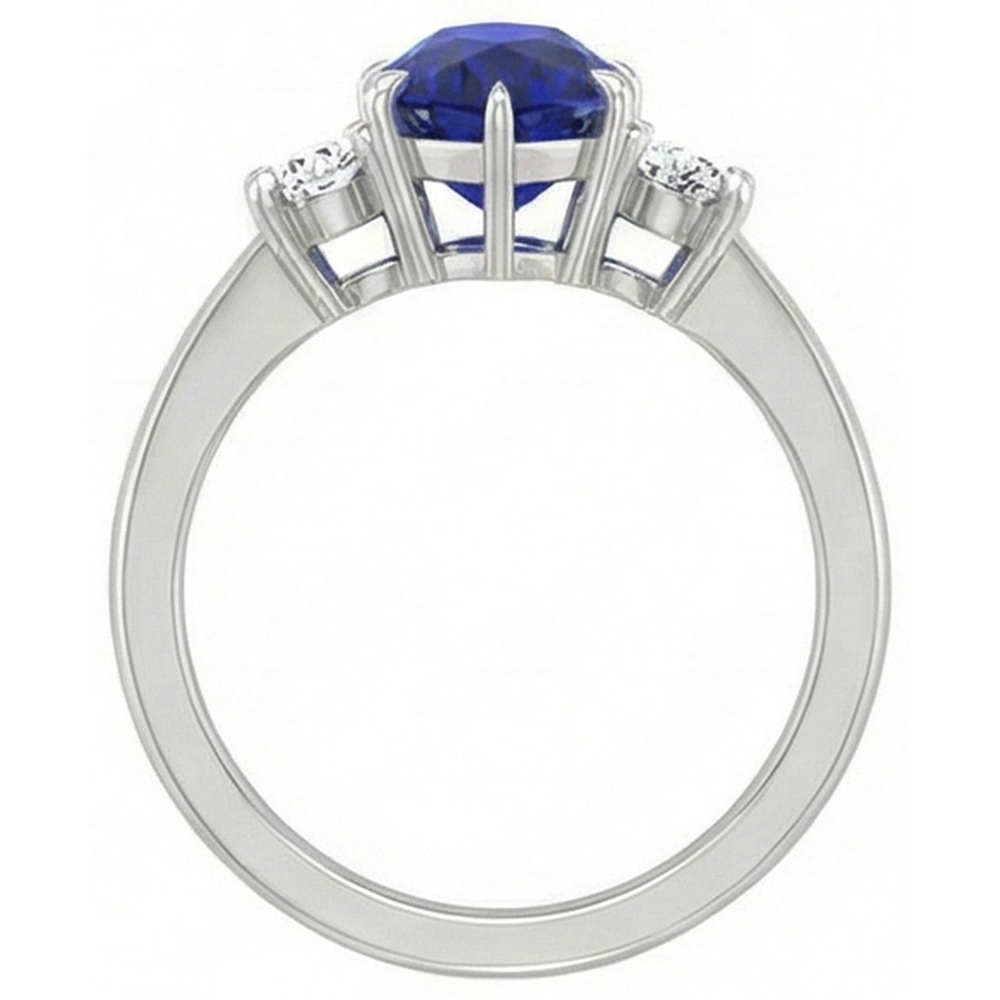 vero pear diamante 4carati anello dettaglio ravvicinato