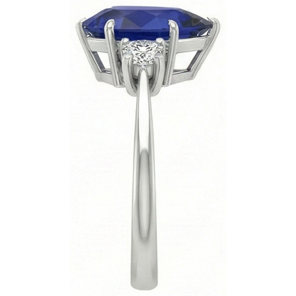 vero pear diamante 4carati anello su bianco