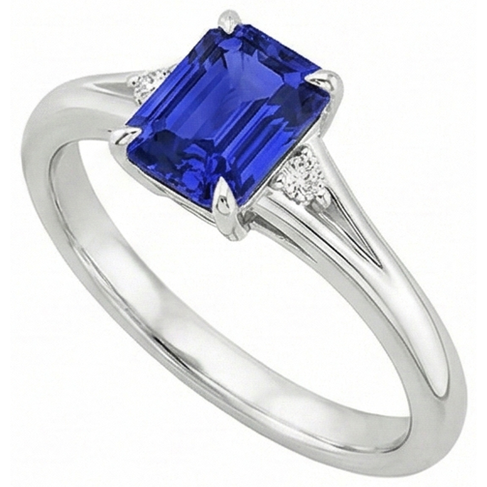 vero emerald diamante 3.25carati anello angolo laterale