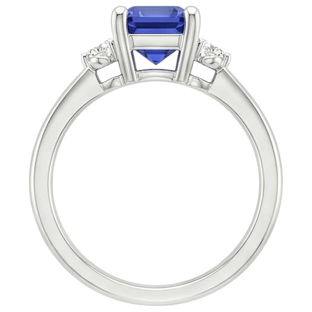 vero diamante 3.50carati anello angolo laterale