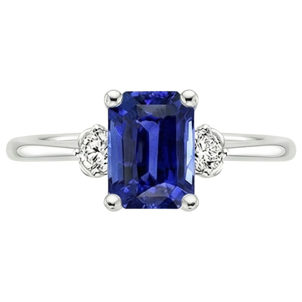vero diamante 3.50carati anello vista di profilo