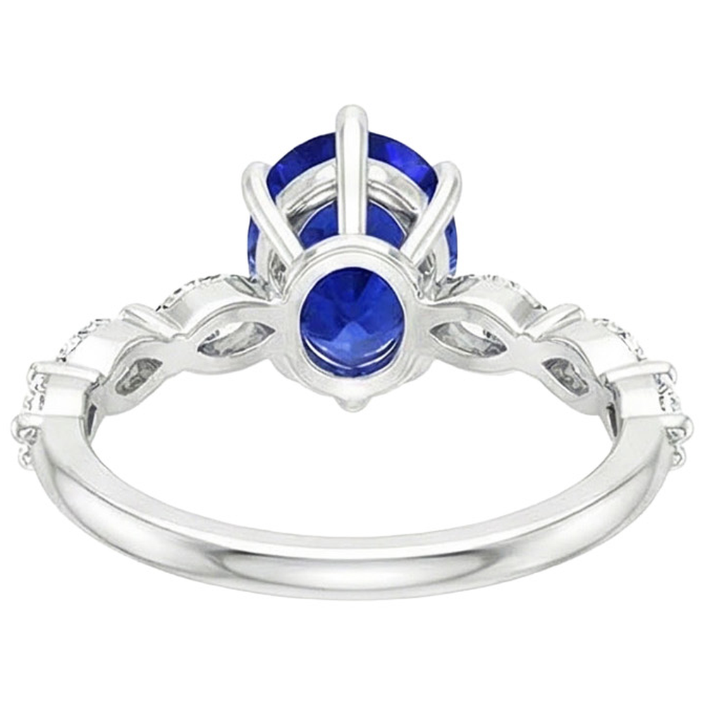 vero marquise diamante 3.75carati anello angolo laterale